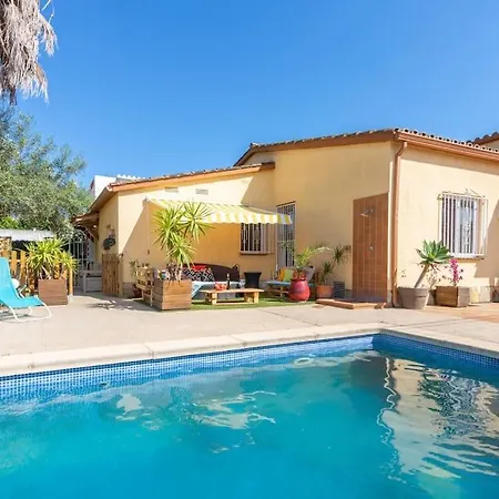 بيت للعطل S46-casa De Vacaciones Climatizada Con Piscina, En El Centro Junto Al Mar, Barbacoa Y Wiifi *
